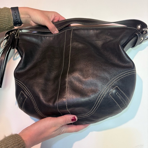 Coach Black Leather soho Hobo shoulder  Bag - Picture 5 of 10